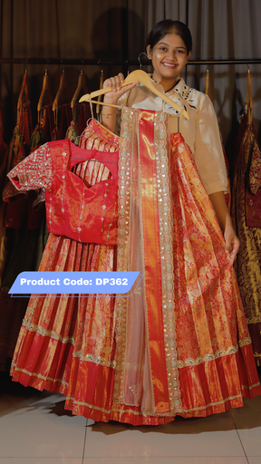 [DP362] DP362 - Premium Pattu Ready-Wear Half Saree