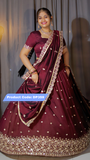 [DP359] DP359 - Designer Half saree - Customization
