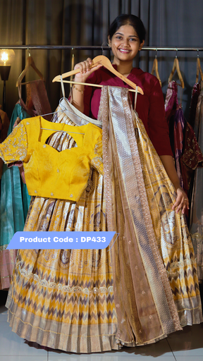 [DP433] DP433 - RAKSHA BANDAN KANCHI PATTU HALF SAREE